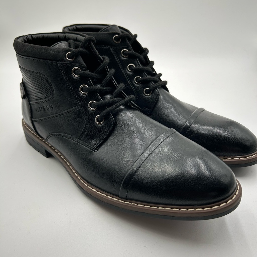 Guess Black Chukka Boots with Leather Upper